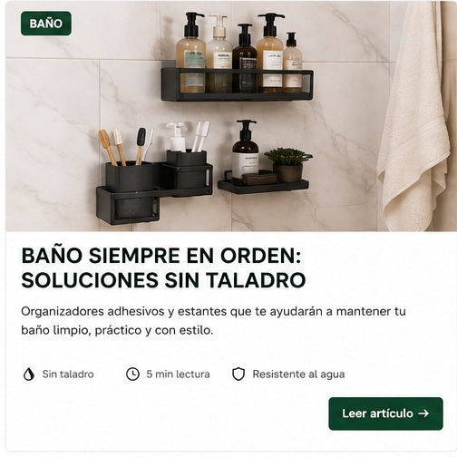 4. Baño siempre en orden: soluciones sin taladro